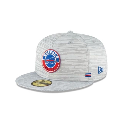 Buffalo Bills Gorra | New Era Official NFL Fall Sideline 59fifty Fitted Cap Mexico - Grises